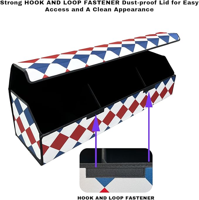 Car Trunk Organizer For Toyota Corolla Hatchback 2019-25 - Custom Fit,Large Space Outdoor Trunk Organizer,Red, white and blue,Adjustable Partition Design,For Toyota Corolla Hatchback 19-25