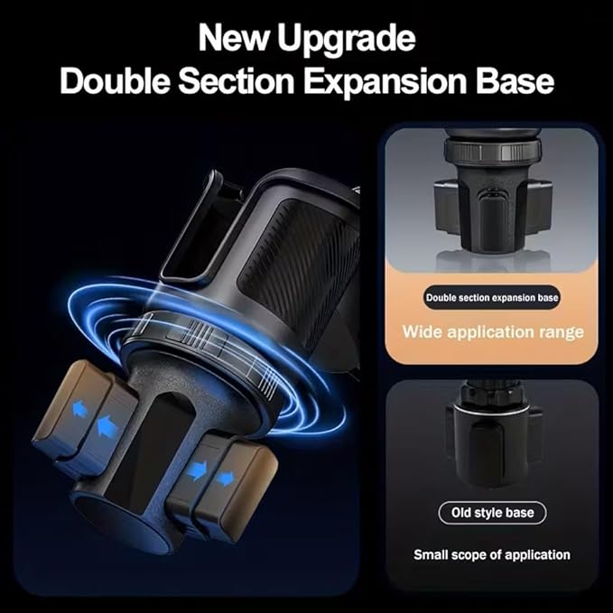 4 in 1 Car Table Tray，360° Rotation Cup Holder Tray for Car ，Mobile Phone Holder Car Cup Holder Tray ， Compatible with Vehicles, Car, Road Trip Essentials