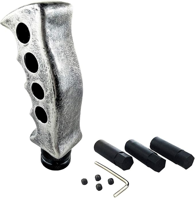 Lunsom Car Grip Shift Knob, Gear Shift Lever Knob Shifter Car Shifting Transmission Shifter Stick Head Fit Most Manual Vehicle (Gray)
