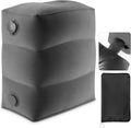 Maliton Inflatable Foot Rest Pillow for Travel,Kids Airplane Bed,Adjustable 3 Layers Height Leg Pillow of Air Travel Essentials,Car, Office, Home - Fast Inflation (Dark Grey)