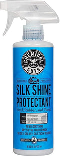 Chemical Guys Silk Shine Tire and Trim Dressing and Protectant – Non-Greasy Vinyl, Plastic & Rubber Spray, Plastic Restorer for Cars – Restores Shine for Cars, Trucks, Motorcycles, RVs, 16 fl oz