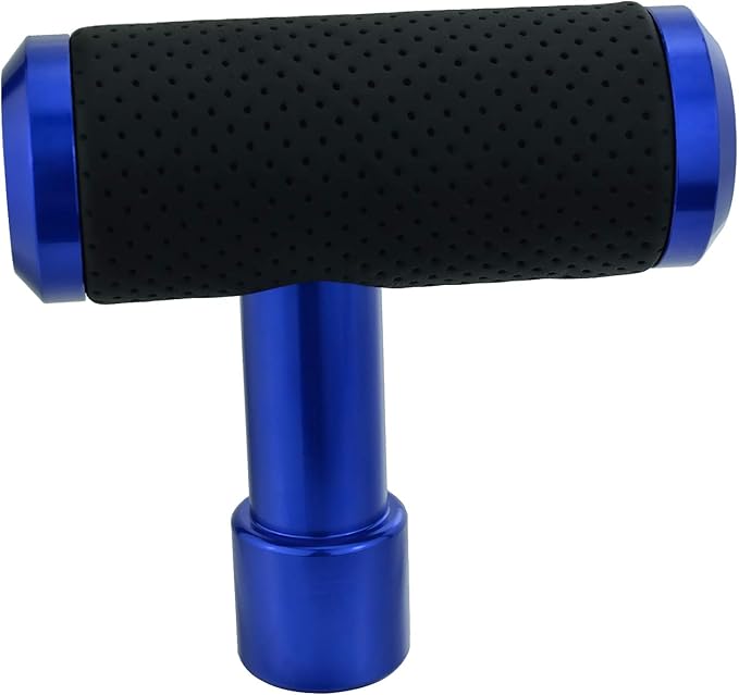 Lunsom Shifter Knob, Gear Shifting Lever Stick Shift Handle Head Type T Gear Shift Knob Fit for Manual Transmission Vehicle (Blue)