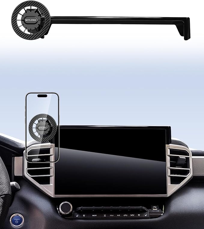 Car Phone Holder for Toyota Tundra 2022-2026/Sequoia 2023-2026 Accessories 14-Inch Screen Fixed Clip, Automobile Cradles Magnetic Phone Mount Compatible with MagSafe, Strong Magnets Cell Phone Base