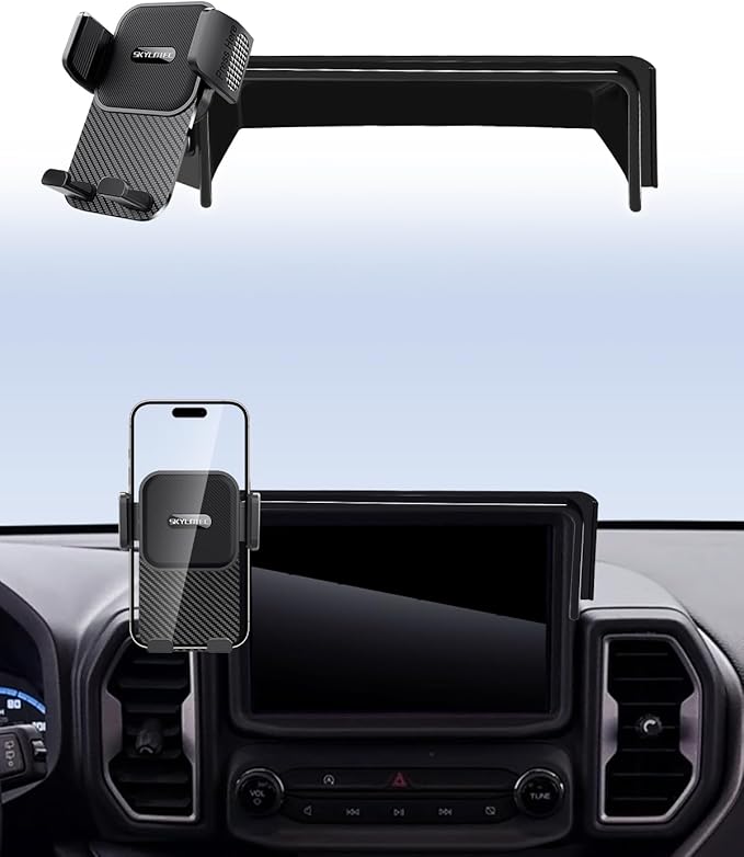 Car Phone Holder for Ford Bronco Sport 2021 2022 2023 2024 Accessories 8-Inch Screen Fixed Clip, Automobile Cradles Phone Mount, Cell Phone Base Not Block Air Vent(NOT FIT 2025, NOT FIT Bronco)
