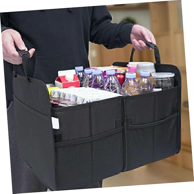 HEALLILY Truck Bed Storage Organizer Car Trunk Storage Box Non-Woven Fabric Car Organizers for Trunk Tidy Car Tools