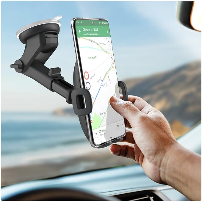 Encased [Updated V2] Samsung Phone Holder - Car Mount for Galaxy Models S20 S21 S22 S23 S24 Plus, Ultra, Dash + Windshield Mounting, Case Friendly Design (2024)