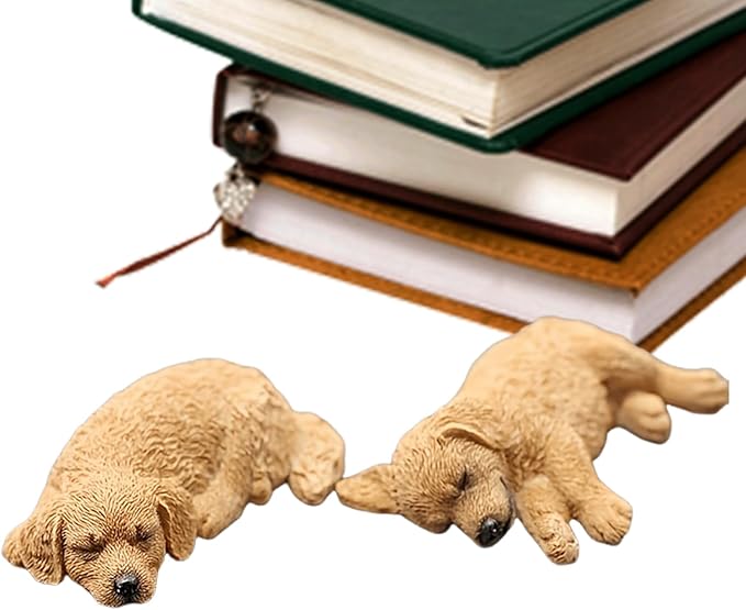 Dashboard Figurines for Car - Sleeping Dog Shape Table Decor,Auto Center Console Decor | for Office Home Daily Commuting Road Trips Ridesharing Sedans Bookshelf Nightstand Coffee Table
