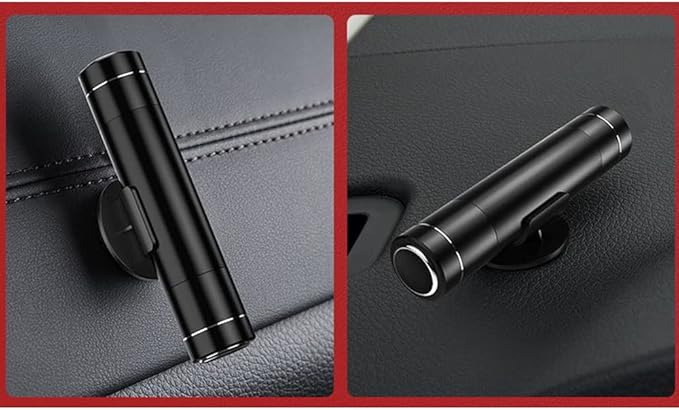 HHXS Car Safety Hammer Emergency Escape Tool One Second Window Breaker Seatbelt Cutter Car Glass Breaker Life-Saving Emergency Artifact-(Black)