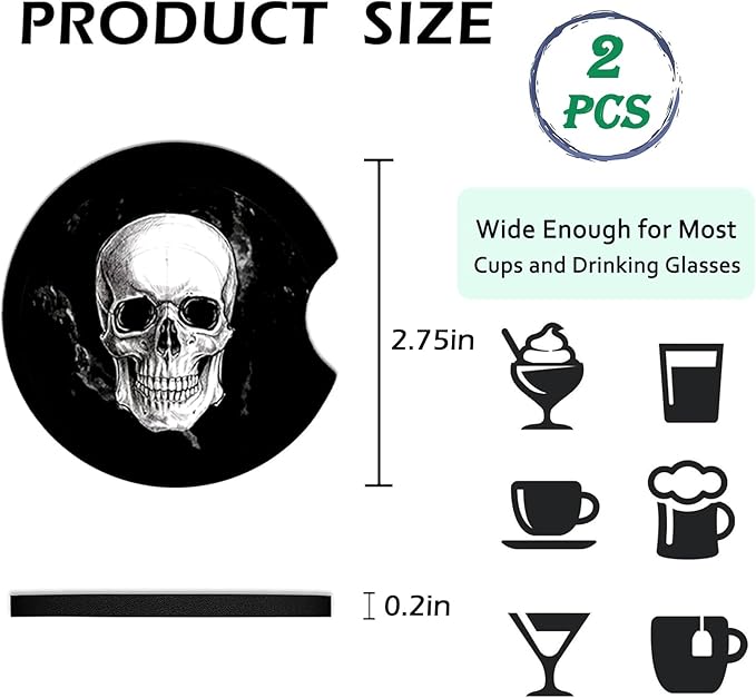 2 Pack Car Coasters for Cup Holders,Tree of Life Car Cup Holder Coasters,2.75" Universal Size Anti Slip Rubber Mat,Automotive Cup Holder Decal Decor Accessories,Car Accessories Interior for Women Men