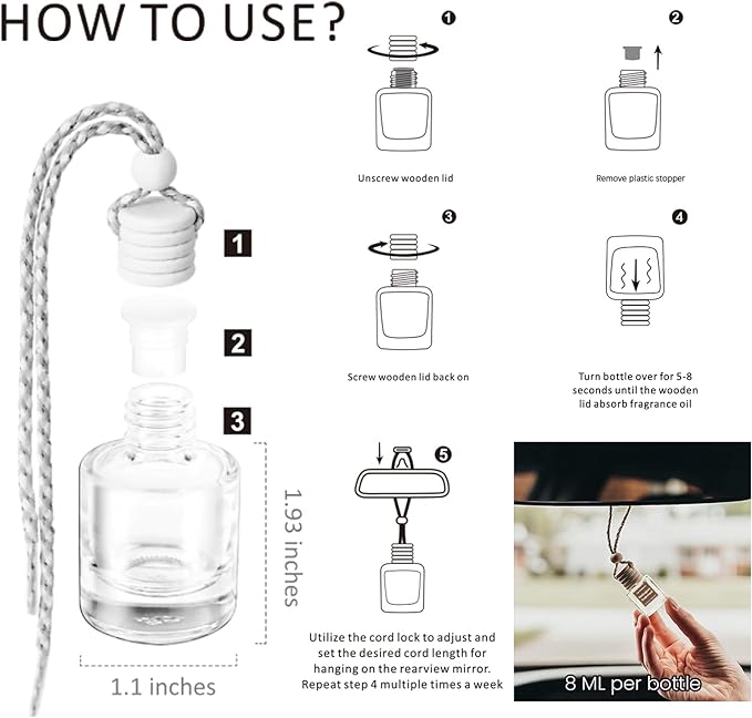 HoogaLife Car Air Freshener Hanging 2 Pack - Hotel Collection Diffuser Oil Inspired by Droam 0n & Westln Hotels - NO.1007 Fragrance Oil Air Diffuser for Ca r, Car Fresheners for Women (083)