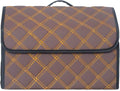 Ergocar Car Trunk Organizer Luxury Foldable Car Boot Tidy Storage Box Waterproof PU Car Boot Storage Organiser for Car/SUV/Truck/Auto (Upgrade Mocha-M)