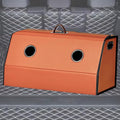 Leather Trunk Organizer,Foldable,Multi-Compartment,With Breathable Holes for Car SUV Truck MPV,Camping Picnic,Home Large 26 * 13.7 * 13.7 inch Orange