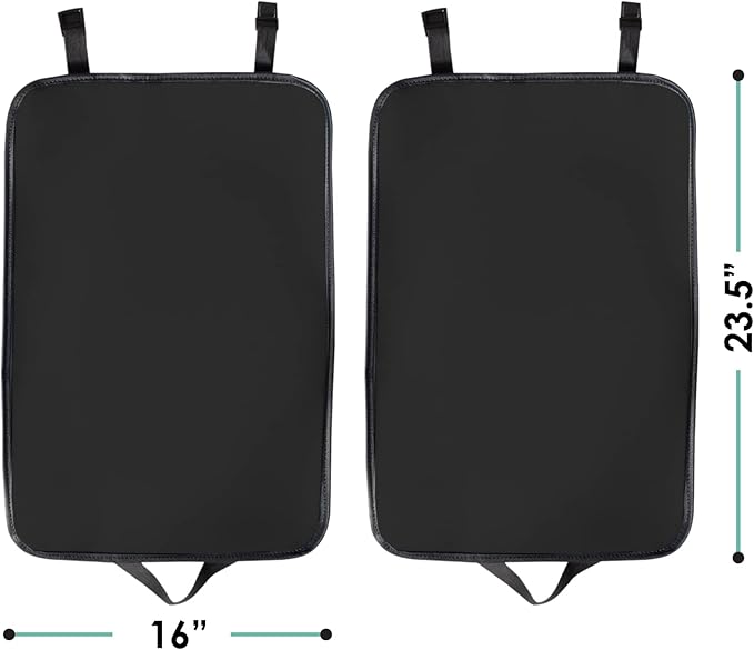 FH Group Faux Leather Auto Seat Back Kick Protectors, Heavy Duty Car Kick Mats for Kids –2-Pack Back Seat Protector for Driver and Passenger Seat