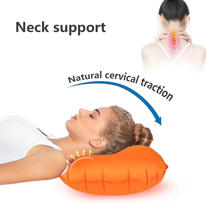 Lumbar Travel Pillow,Compact Adjustable Air Lumbar Support Pillow for Car Ride,Train or Airplane Trip,Versatile Inflatable Pillow for Backpacking Camping and Sleeping