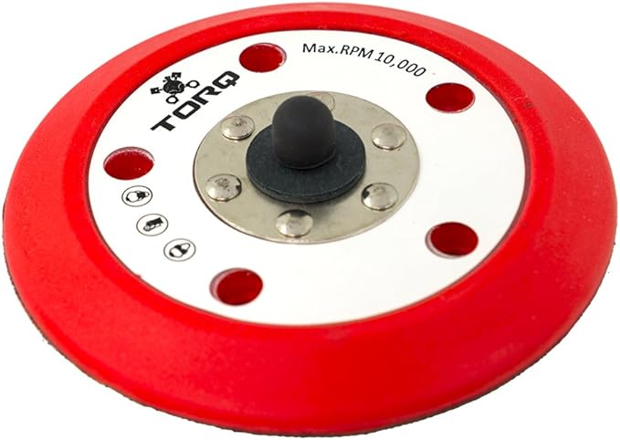 Chemical Guys TORQ BUFLC201 R5 Dual-Action Backing Plate with Hyper Flex Technology, Red (5 Inch)