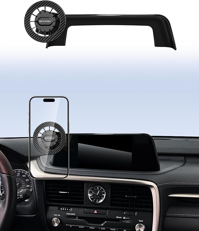 Car Phone Holder for Lexus RX350 RX350L RX450h RX450hL 2020-2022 Accessories Automobile Cradles Magnetic Phone Mount Compatible with MagSafe, Magnets Cell Phone Base(Only Fit 8-Inch,Not Fit 12.3-Inch)