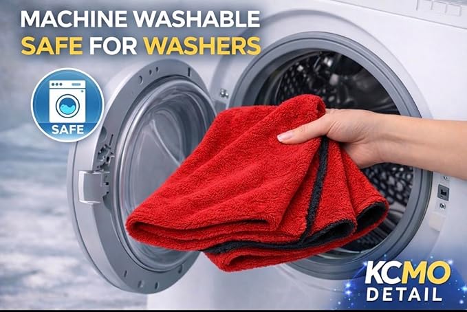 Car Drying Towel - 3ftx2ft XL-Popular Pick Among Detailing Pros - Red 1200 GSM Microfiber Accessory - Absorbs Over 8lbs of Water - Leaves No Streaks, Spots or Scratches-Dries an Entire Car