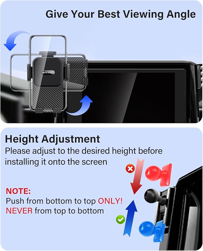 SKYLOTEC Car Phone Holder for BMW X5 2019-2023/X6 2020-2023/X7 2019-2022 Accessories 12.3-Inch Screen Fixed Clip, Automobile Cradles Phone Mount, Cell Phone Base Not Block Air Vent