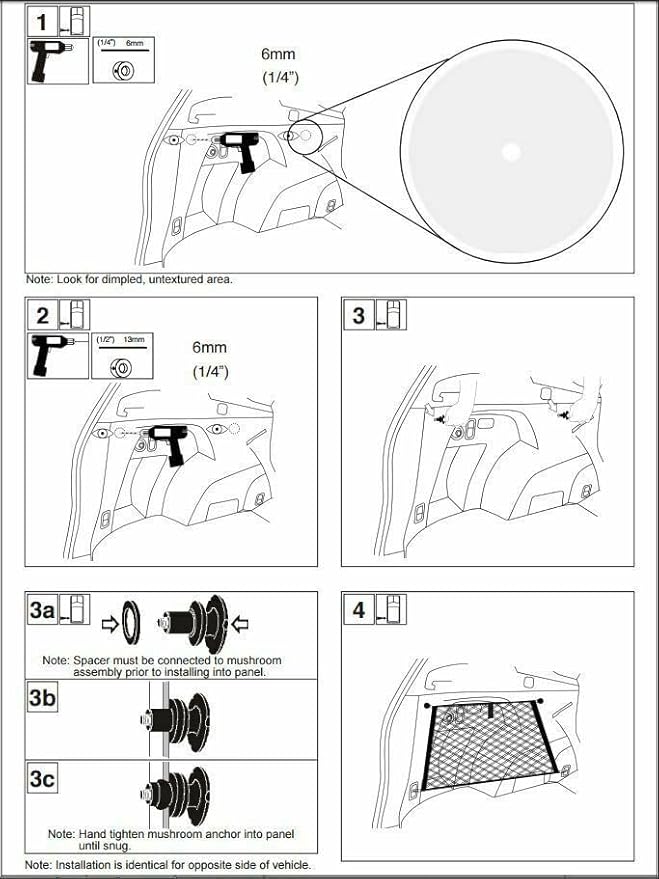 Rear Side Organizer Cargo Net for Subaru Forester 2010-2013 – Cargo Net Set of 2 for SUV - Premium Mesh Elastic Car Trunk Organizer Vehicle Carrier Storage–Compatible with Forester
