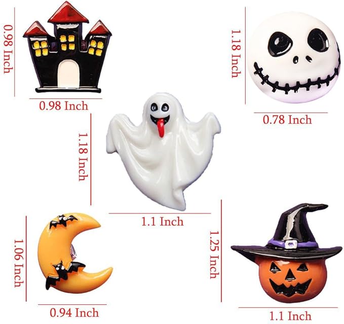 ZOSTLAND Grimace Pumpkin Car Air Vent Clip Decoration,Odd Car Air Fresheners,Terrible Ghost and Moon Automotive Interior Decoration Accessories, Personalized Car Decorations, (5pcs Halloween)