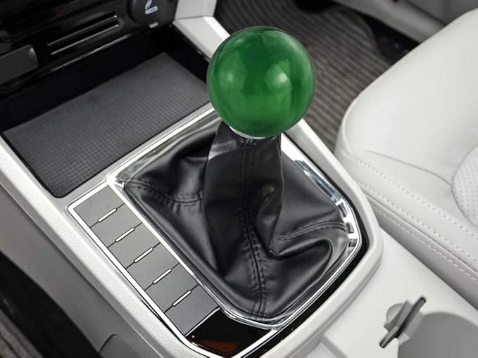 Lunsom Round Shift Knob, Ball Shape Gear Shifter Lever Head Shift Ball Car Stick Handle Fit Most Automatic Manual Transmission Vehicle (M8x1.25, Green)
