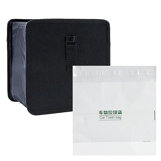 Foldable Car Trash Can, Hanging Waterproof Leakproof Car Trash Bin, with 40Pcs Trash Bags, Large Capacity Car Storage Bag, Travel Trash Bin for The Back/Front/Console, Multipurpose Car Garbage Bag