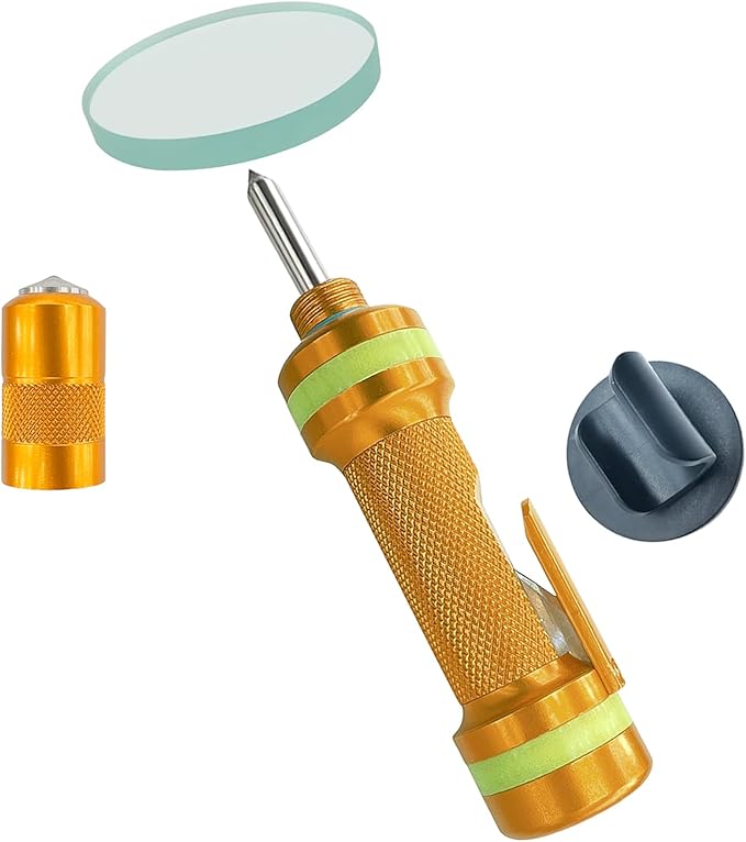 2-in-1 Window Breaker Seatbelt Cutter, Car Window Breaker Tool, Metal Glass Breaker - Extended Tungsten Steel Hammer Tip, Can Shatter Tempered & Laminated Glass (Orange, 1 PCS)