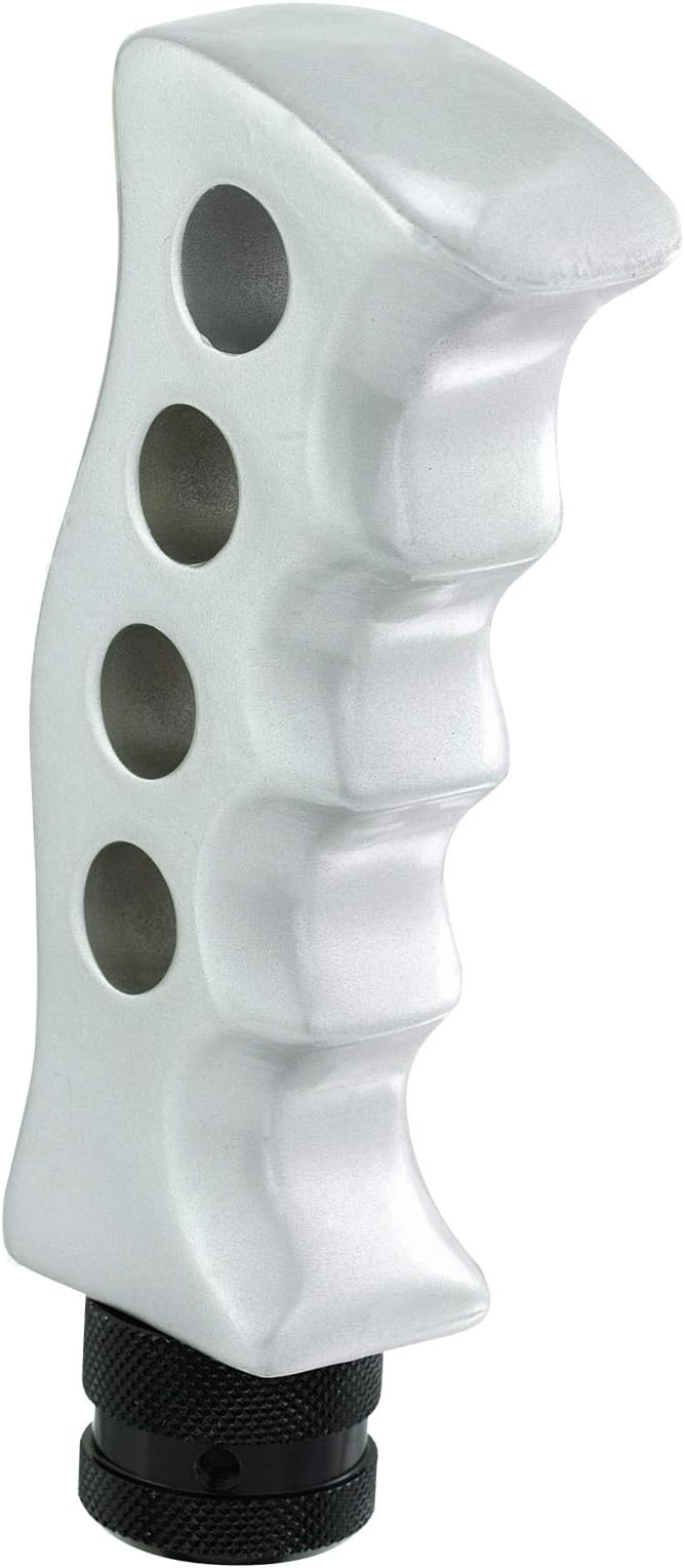 Lunsom Car Grip Shift Knob, Gear Shift Lever Knob Shifter Car Shifting Transmission Shifter Stick Head Fit Most Manual Vehicle (Silver)