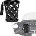 PSLER Motorcycle Drink Cup Holder Handlebar Mount Universal for Dyna Fat Bob Touring Road Glide Street Electra Glide Softail 1996-up Goldwing GL1800 2018-up (Black, 105mm)