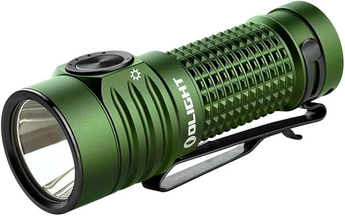 OLIGHT BatonTurbo EDC Flashlight Rechargeable, 1000 Lumens Compact LED Powerful Flash Light 510 Meters Long Throw, with Magnetic Charging Cable and Landyard for Hiking, Camping, Home Use (OD Green)