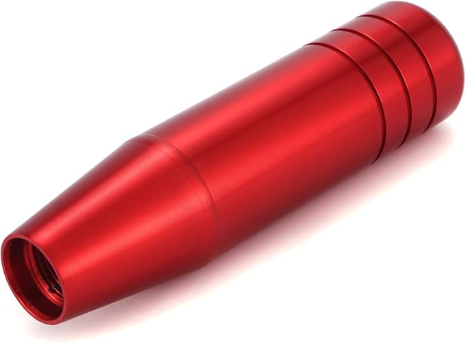 Lunsom 5" Aluminum Gear Lever Shifter Knob Long Alloy Shift Stick Handle Car Automatic Shifting Head Fit Most Manual Transmission Vehicles (Red)
