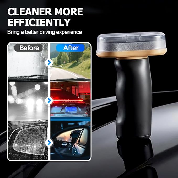 2026 Handheld Glass Oil-Film Remover, New Upgrade Emulsion Cleaner Glass Cleaning Board, Automotive Oil Film Cleaning Brush for Car Windows (2, One Size)