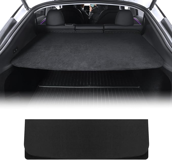 Cargo Cover for Tesla Model Y Juniper 2025 2026,Trunk Storage Board Layered Partition Board,Shield Shade Anti-Spy Luggage Privacy for Model Y Accessories