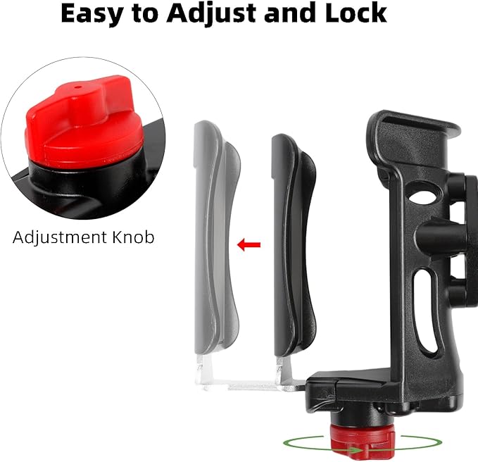 1" Ball Cup Holder with 3.54" Double Socket Arm, Extra Large Adjustable Size Drink Holder for 2.36-3.54" Diameter Bottles, Fits RAM Mounts & Motorcycle/Bike Mount