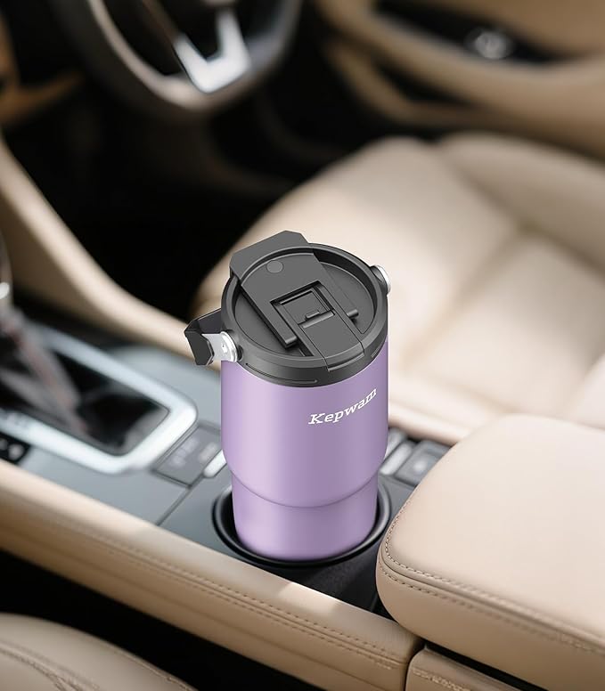 Self-Heating Travel Mug 20oz, Temperature-Controlled Coffee Warmer Mug, Smart Travel Coffee Mug Keep Coffee Drinks Hot, Heated Mug Great for Driver Outdoor Fits Car Cup Holders