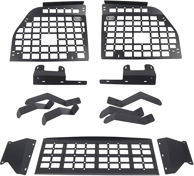 HIGH FLYING for Toyota Sequoia 2008-2022 Car Accessories Modular Storage Molle Panels System Trunk Shelf Luggage Storage Carrier Trunk Organizer Aluminum Alloy (Side Panels+Roof Shelf)