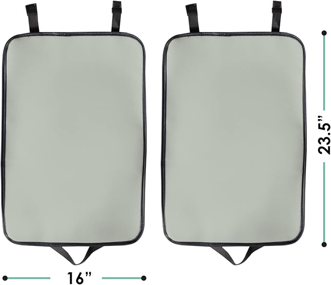 FH Group Faux Leather Auto Seat Back Kick Protectors, Heavy Duty Car Kick Mats for Kids –2-Pack Back Seat Protector for Driver and Passenger Seat, Waterproof Protection, Easy to Clean