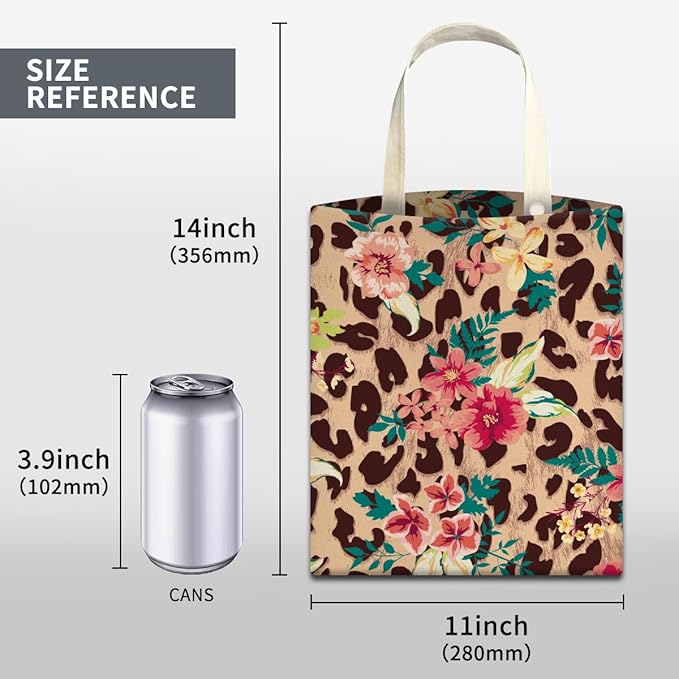 Cute Car Trash Can, Hanging Car Organizer, Vintage Foral Leopard