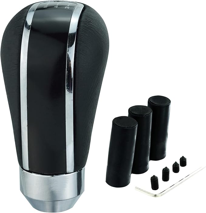 Abfer 5 Speed Shifter Knob Car Weighted Stick Gear Shift Knobs Fit Most Manual Automatic Vehicle (Black)