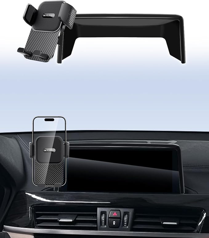 Car Phone Holder for BMW X1 2016-2018 2019 2020 2021 2022/X2 2018 2019 2020 2021 2022 2023 Accessories 8.8-Inch Screen Fixed Clip, Automobile Cradles Phone Mount, Cell Phone Base Not Block Air Vent