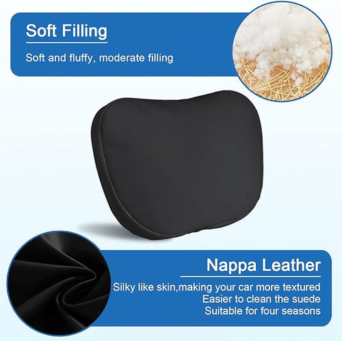 1 Pack Car Headrest Neck Pillow Fits for Tesla Model 3 Model Y Model S Model X Accessories,Car Seat Pillow Head Neck Rest Cushion(Black)