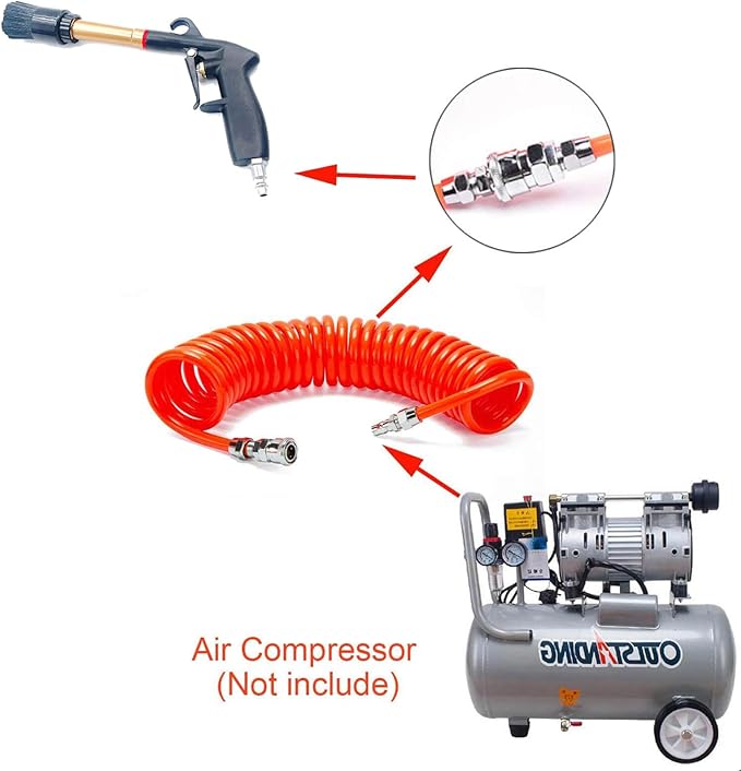 Tornado Cleaning Gun, Detailing Car Cleaning Gun Interior Dryer Air Blow Gun, High Pressure Blower Gun, Car Detailing Tools for Quickly Blowing Out Dirt and DustWorking with Air