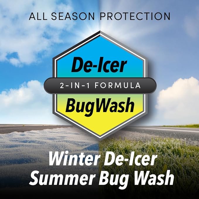 Clean Revolution Advanced All Season Windshield Washer Fluid Ultra Low VOC Formula - Extreme -27°F Winter Protection - Made in USA (Pack of 3)