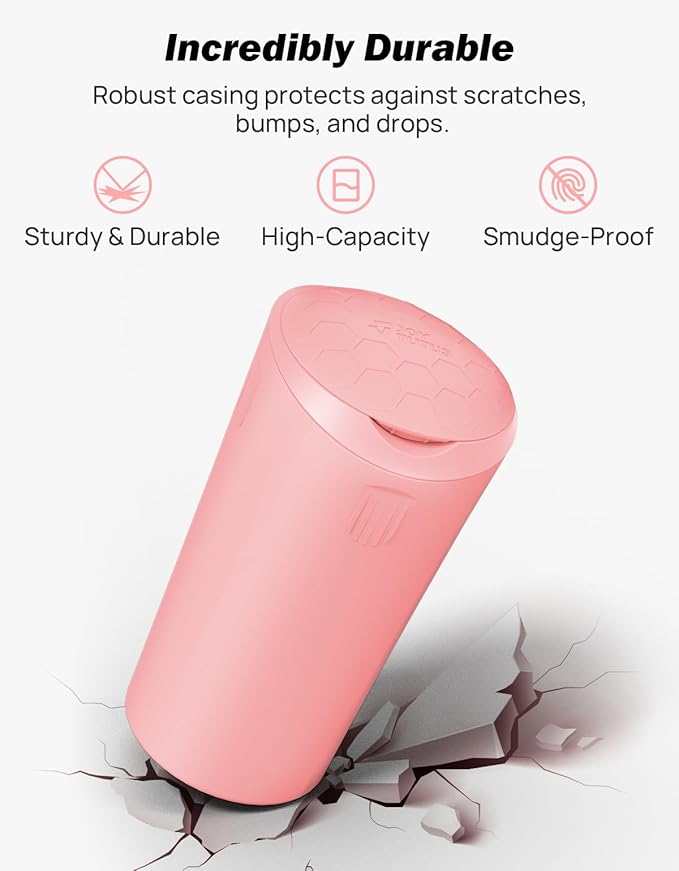 JOYTUTUS Coin Holder for Car, Larger-Capacity Car Change Holder Organizer, Universal Car Coin Holder for Cup Holder, Coin Dispenser Storage Fit Most Car & Trucks Car Accessories(Pink, 1 Pack)