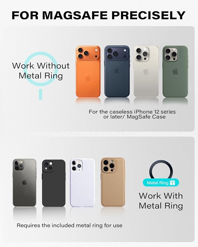 APPS2Car Upgraded for QI2 Magsafe Cup Holder Charger, Car Mount Charger 15W Fast Charging, Wireless Magnetic Cell Phone Stand with Tri-Pivot Arm for iPhone 17 Air Pro Max Plus 16 15 14 13 12