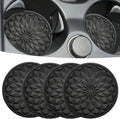 Car Cup Coaster, Universal Automotive Waterproof Non-Slip Cup Holders Sift-Proof Spill Holder Car Interior Accessories 4 Pack Black
