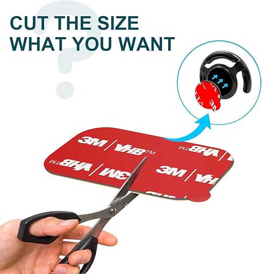 APPS2Car 3M Vhb Sticky Adhesive Pads Replacement Mounting Tape 4 Pcs, Dashboard Sticker Pads for Magnetic Phone Car Mount,Car Mount Adhesive,Double Sided 3M Adhesive Pads,Car Mount Sticker Tapes