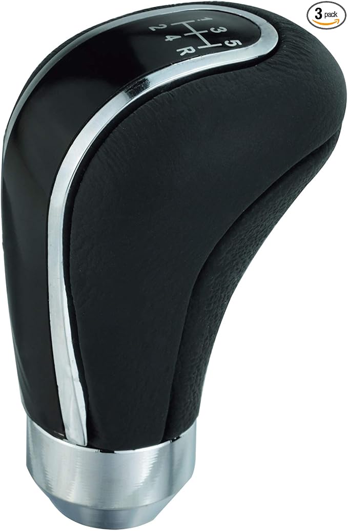 Abfer 5 Speed Shifter Knob Car Weighted Stick Gear Shift Knobs Fit Most Manual Automatic Vehicle (Black)