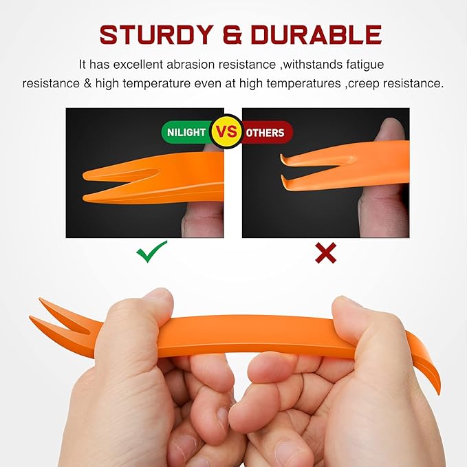 Nilight 680Pcs Car Push Retainer Clips Auto Fasteners Assortment Popular Sizes Nylon Bumper Fender Rivets Cable Ties for Toyota GM Ford Honda Chevy