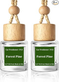 HoogaLife Car Air Freshener Diffuser 2 Pack Hanging Air Freshener Diffuser - Forest Pine Fragrance Oil Air D iffuser for Car, 45+ Days Long Lasting Fragrance Made in USA (F13)